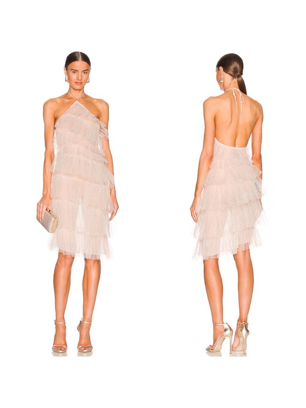 The Bar Tulle Halter Dress